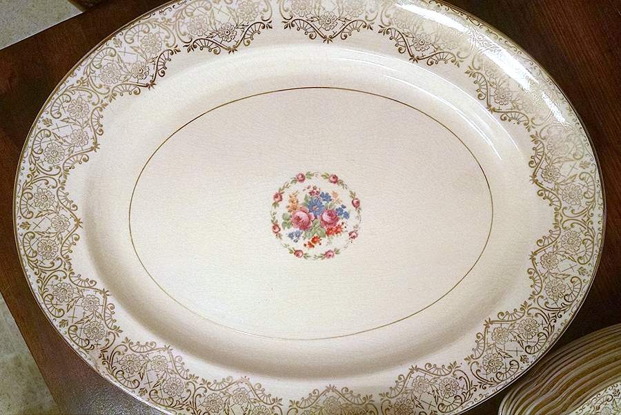 PCP321 12" Oval Serving Platter by Paden City-1