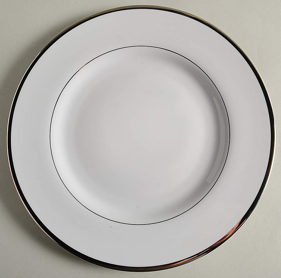 Signature (Platinum Trim, No Monograms, Ultra White) Dinner Plate by Pickard-1