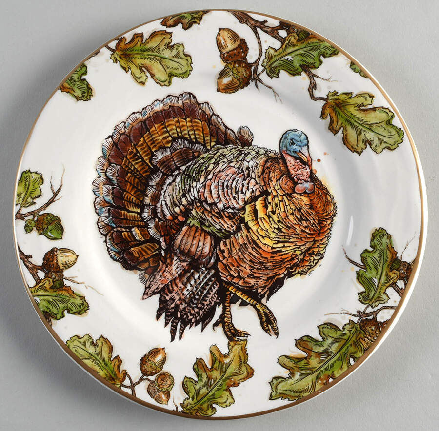 Autumn Oak Salad Plate by Pier 1-1