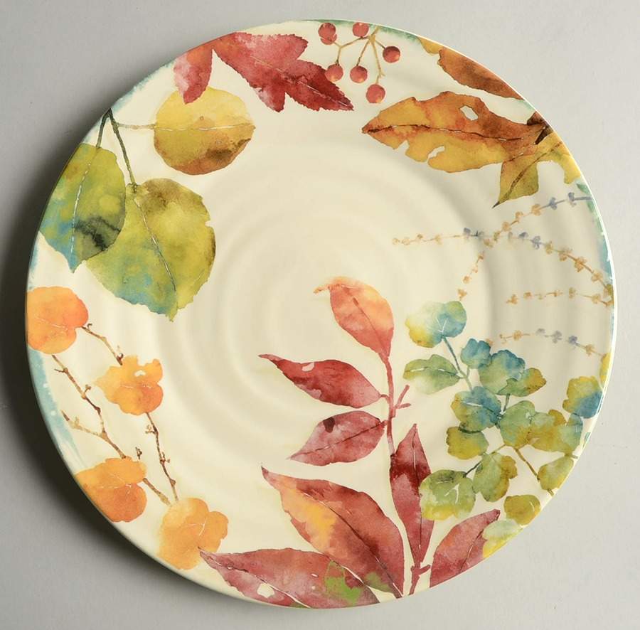 Willow Leaves Dinner Plate by Pier 1-1