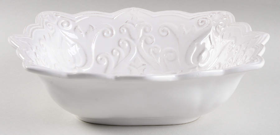 Chateau Clair White 10" Square Salad Serving Bowl by Pier 1-1