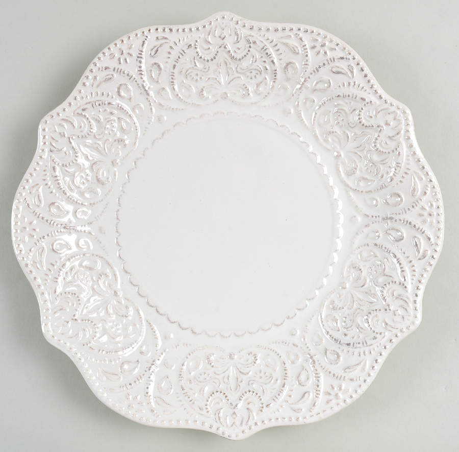 Chateau Clair White Dinner Plate by Pier 1-1