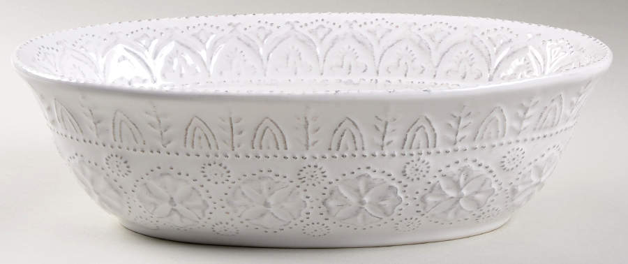Chateau Clair White 12" Oval Serving Bowl by Pier 1-1