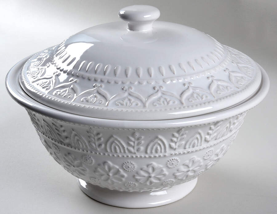 Chateau Clair White Tureen &  Lid by Pier 1-1