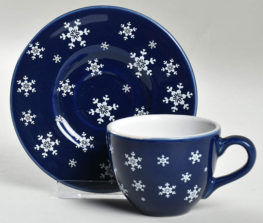 Snowfall Flat Demitasse Cup & Saucer Set by Papel-1