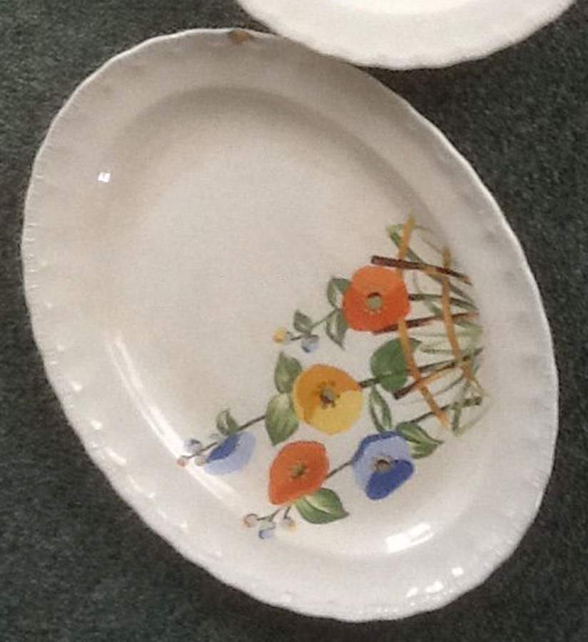 La Fleur 11" Oval Serving Platter by Pope Gosser-1