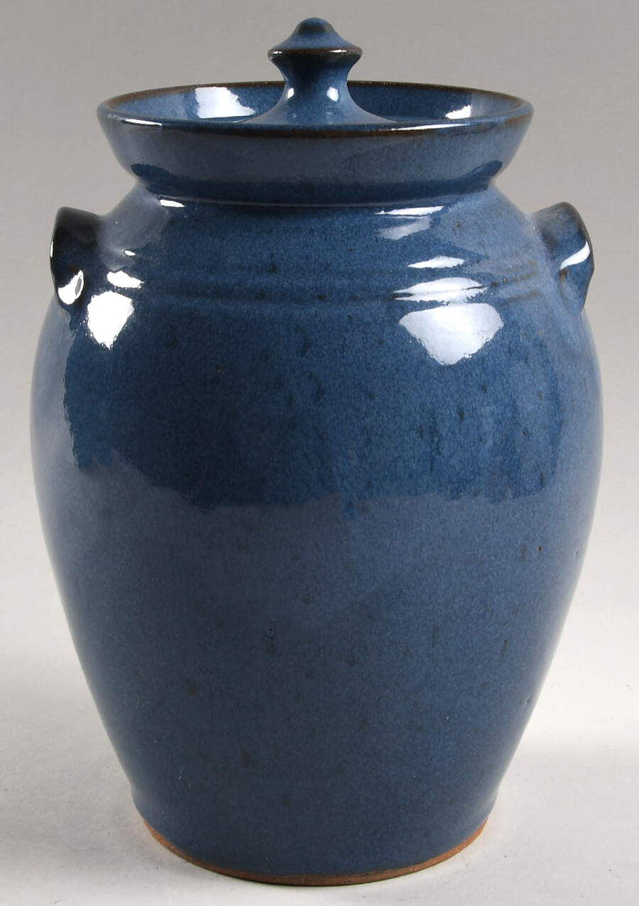 Vernon Owens 9" Storage Crock & Lid by Seagrove Pottery-1
