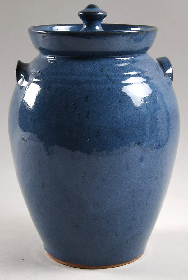 Vernon Owens 10" Storage Crock & Lid by Seagrove Pottery-1