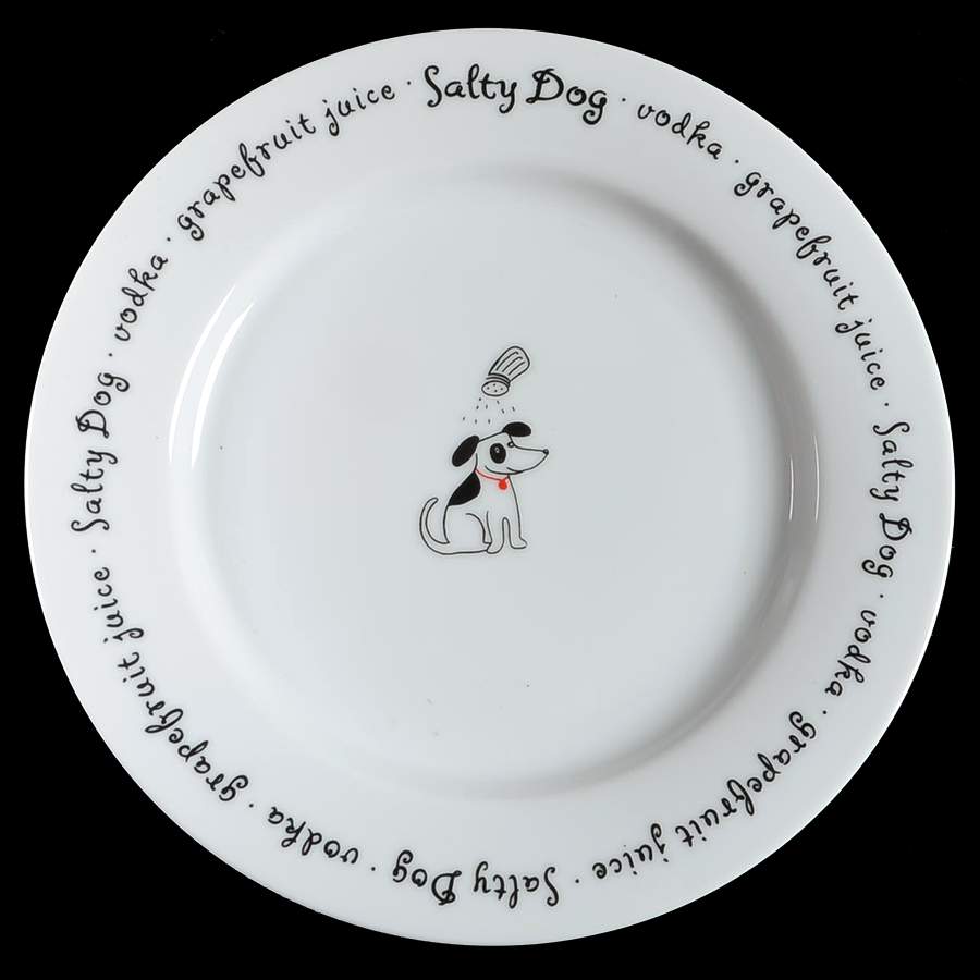 Bar Lingo Appetizer Plate by Pottery Barn China-1