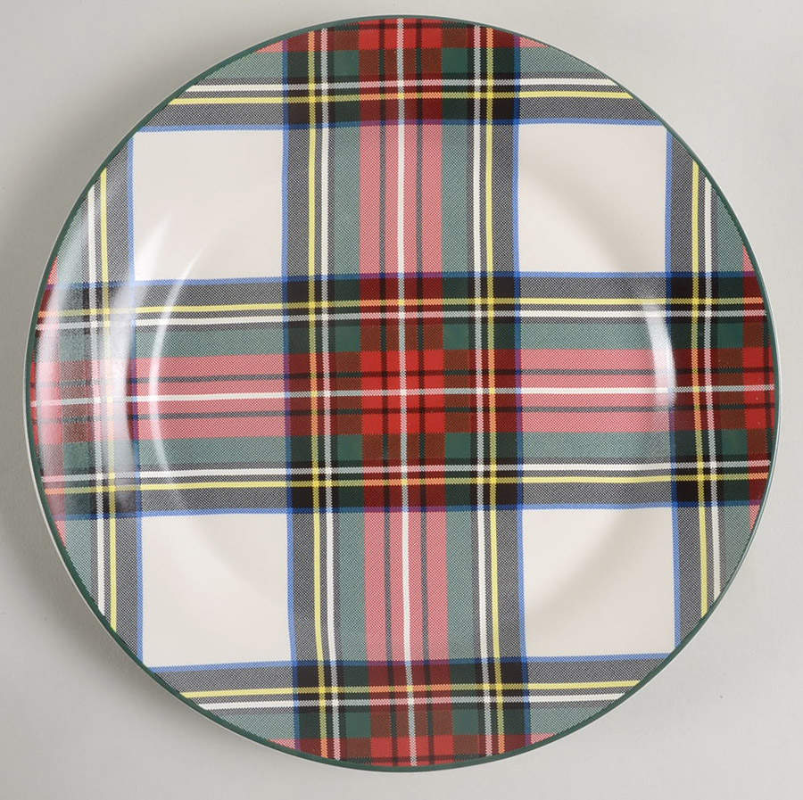 Plaid Salad Plate by Pottery Barn China-1