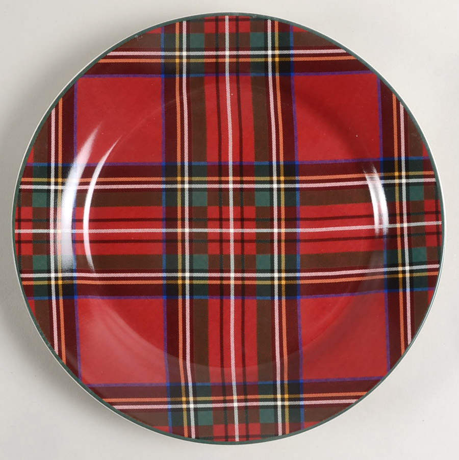 Plaid Salad Plate by Pottery Barn China-1