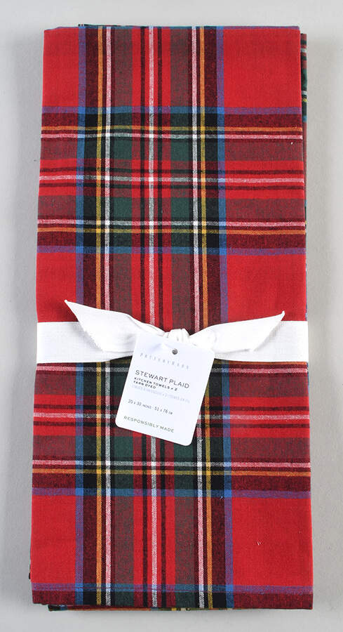 Plaid Cloth Kitchen Towels - Set of 2 by Pottery Barn China-1