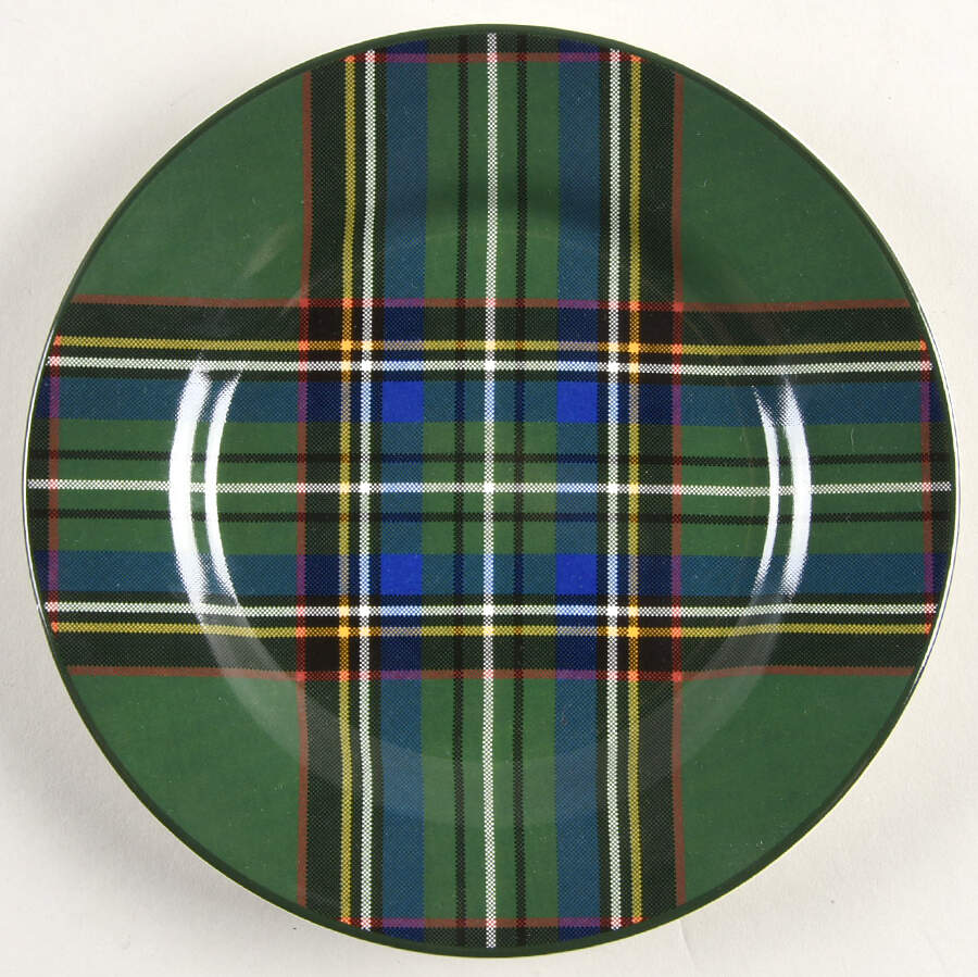 Plaid Appetizer Plate by Pottery Barn China-1