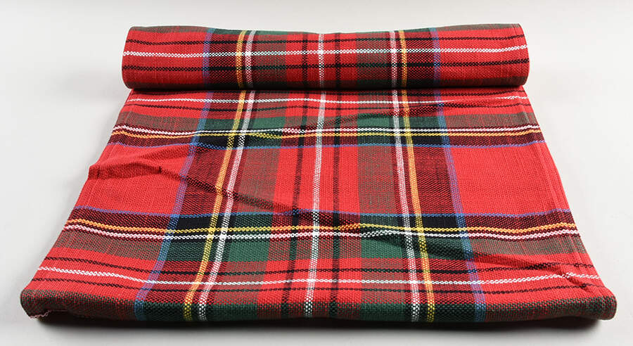 Plaid 18" X 108" Cloth Table Runner by Pottery Barn China-1