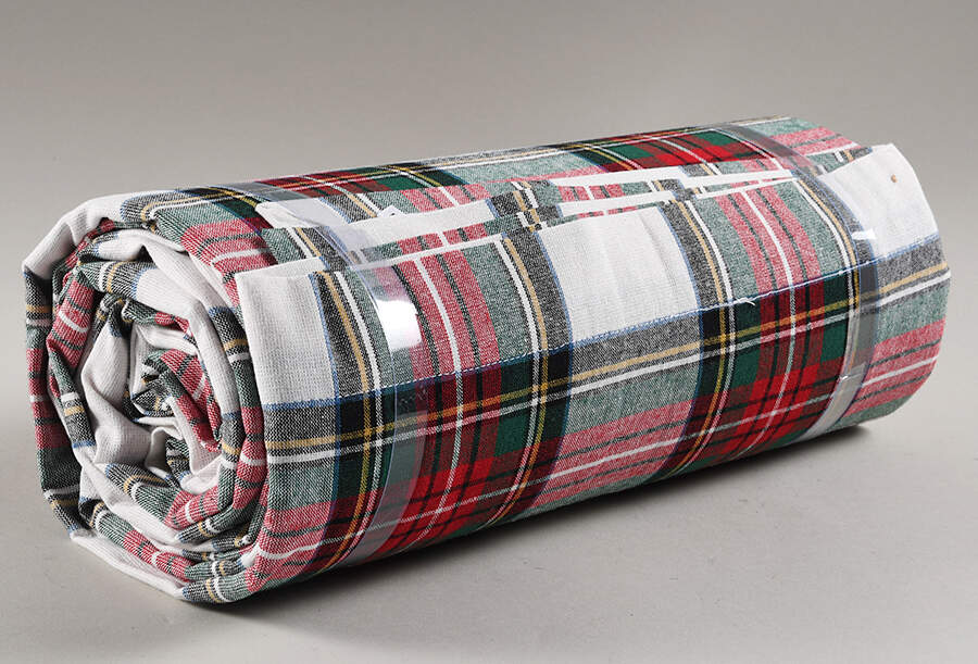 Plaid 70" X 126" Rectangular Tablecloth by Pottery Barn China-1