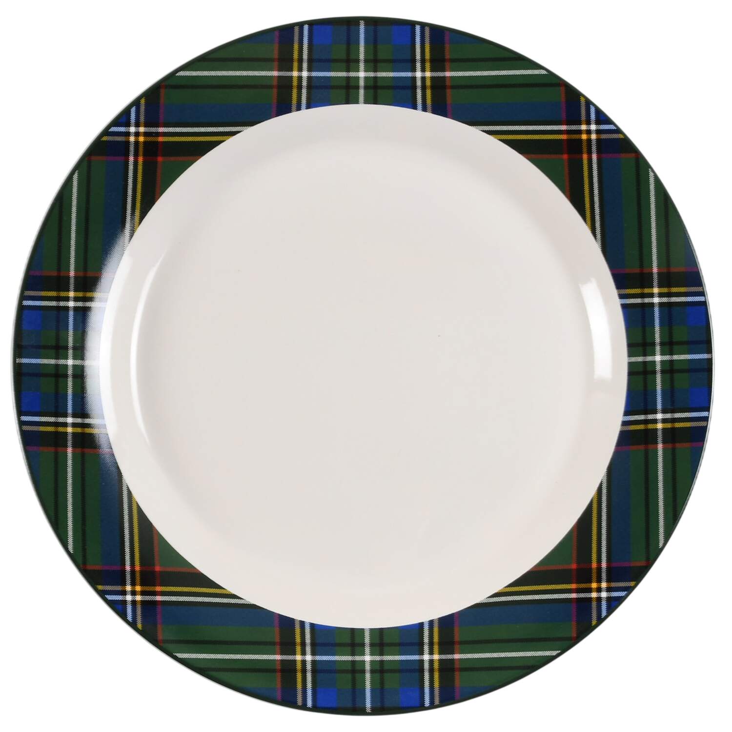 Plaid Dinner Plate by Pottery Barn China-1