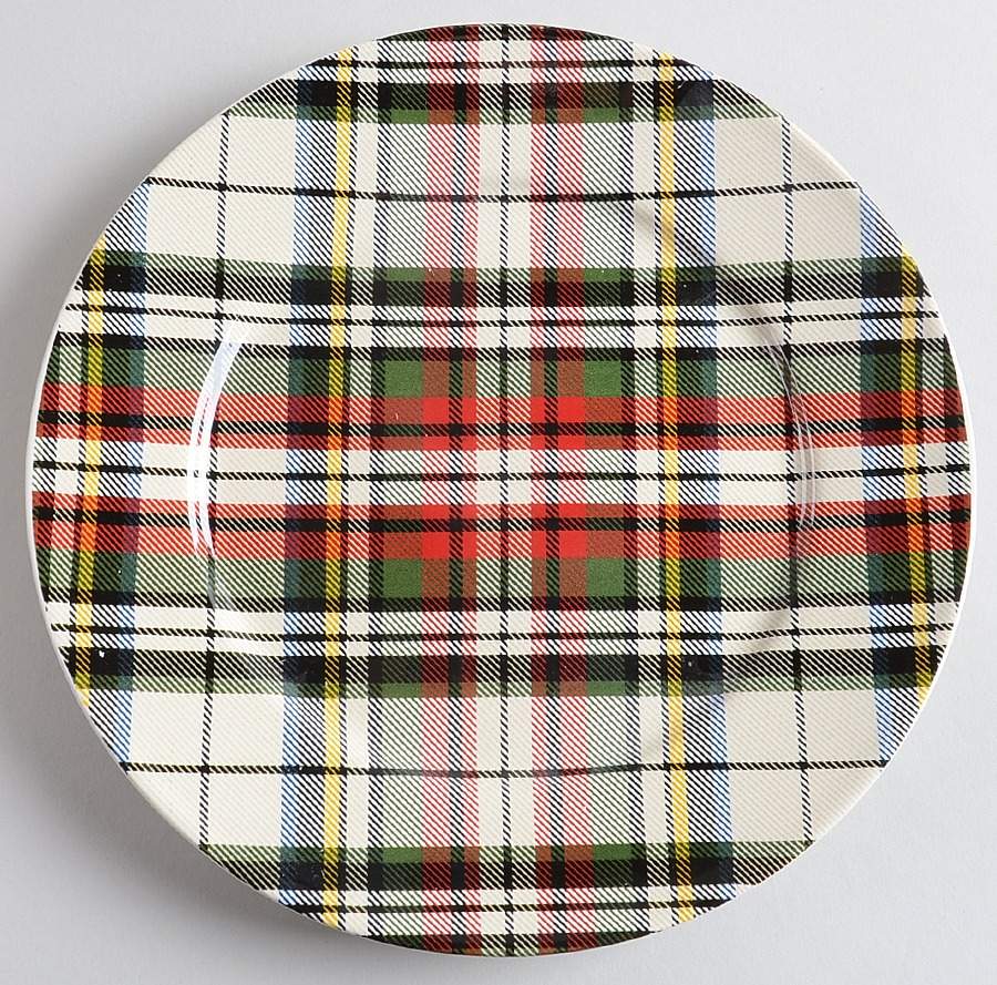 Plaid Salad Plate by Pottery Barn China-1