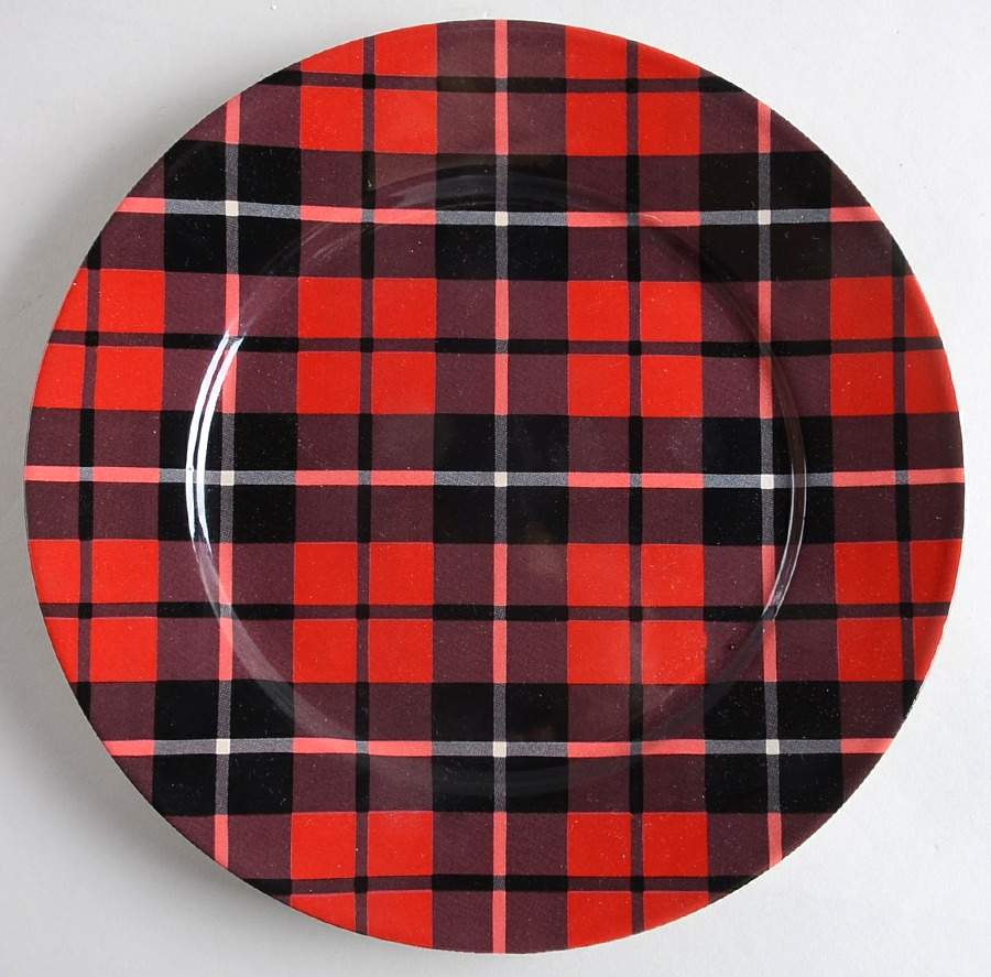 Plaid Salad Plate by Pottery Barn China-1
