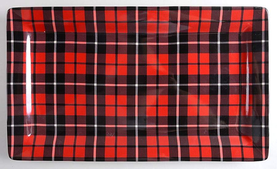 Plaid 17" Rectangular Serving Platter by Pottery Barn China-1