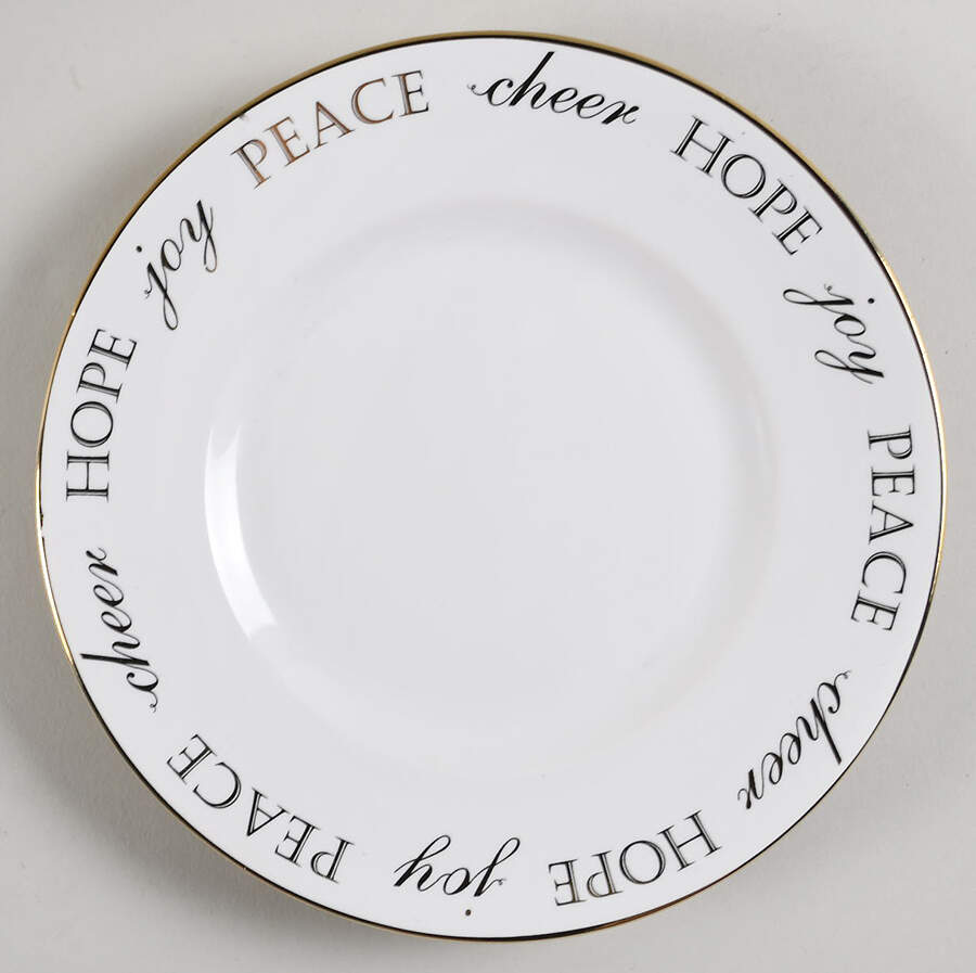 Holiday Peace and Joy Salad Plate by Pier 1-1