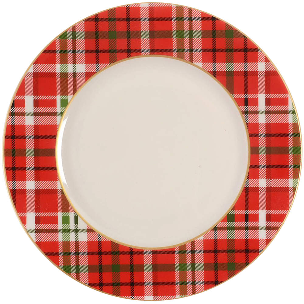 Haddington Plaid Dinner Plate by Pier 1-1
