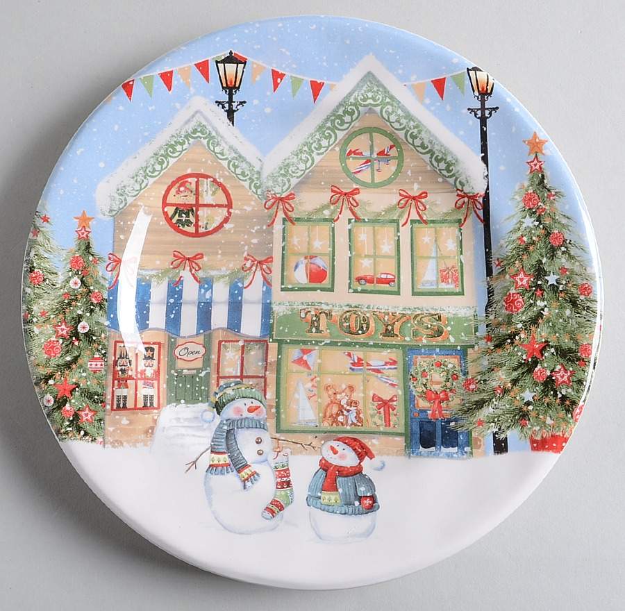 Christmas Village Salad Plate by Pier 1-1