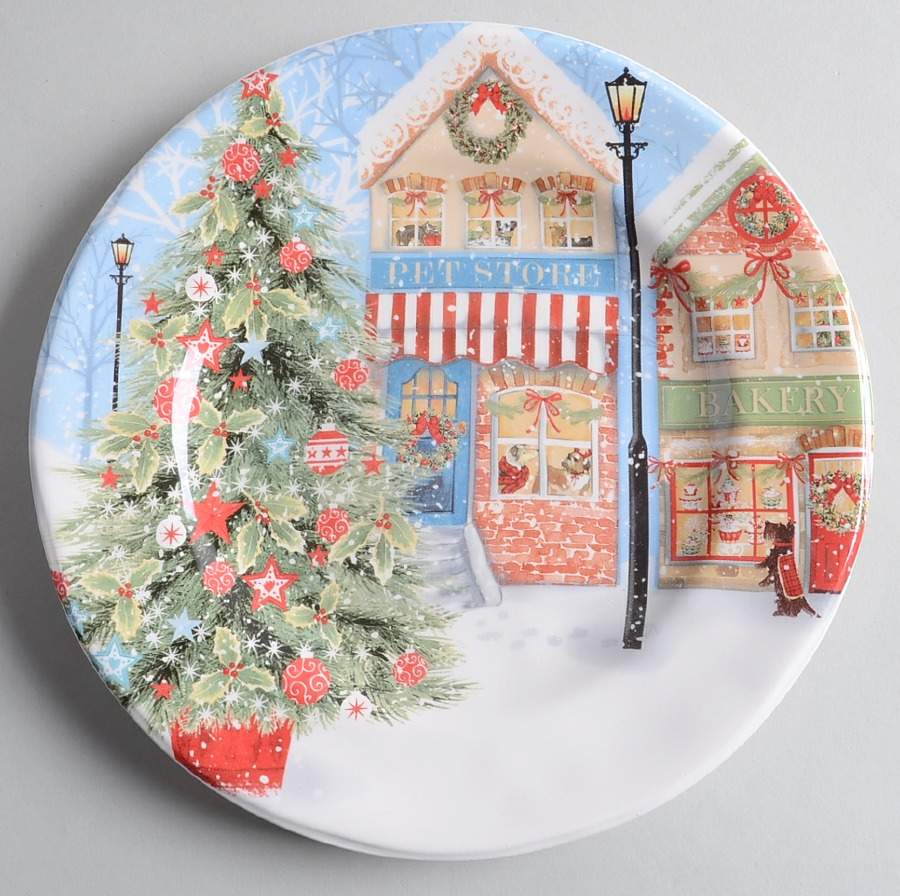 Christmas Village Salad Plate by Pier 1-1
