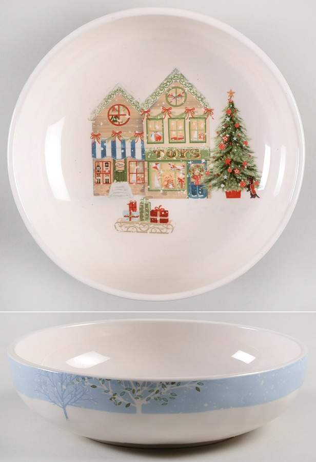 Christmas Village Individual Dinner Bowl by Pier 1-1