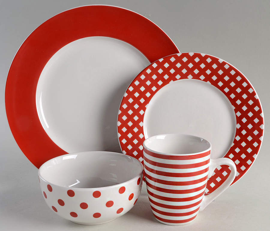 Kenna Red 32 Piece Estate Set by Pfaltzgraff-1