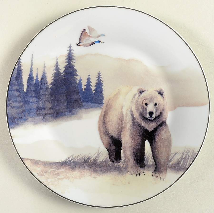 Watercolor Lodge Salad Plate by Pfaltzgraff-1