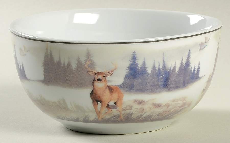 Watercolor Lodge Soup/Cereal Bowl by Pfaltzgraff-1