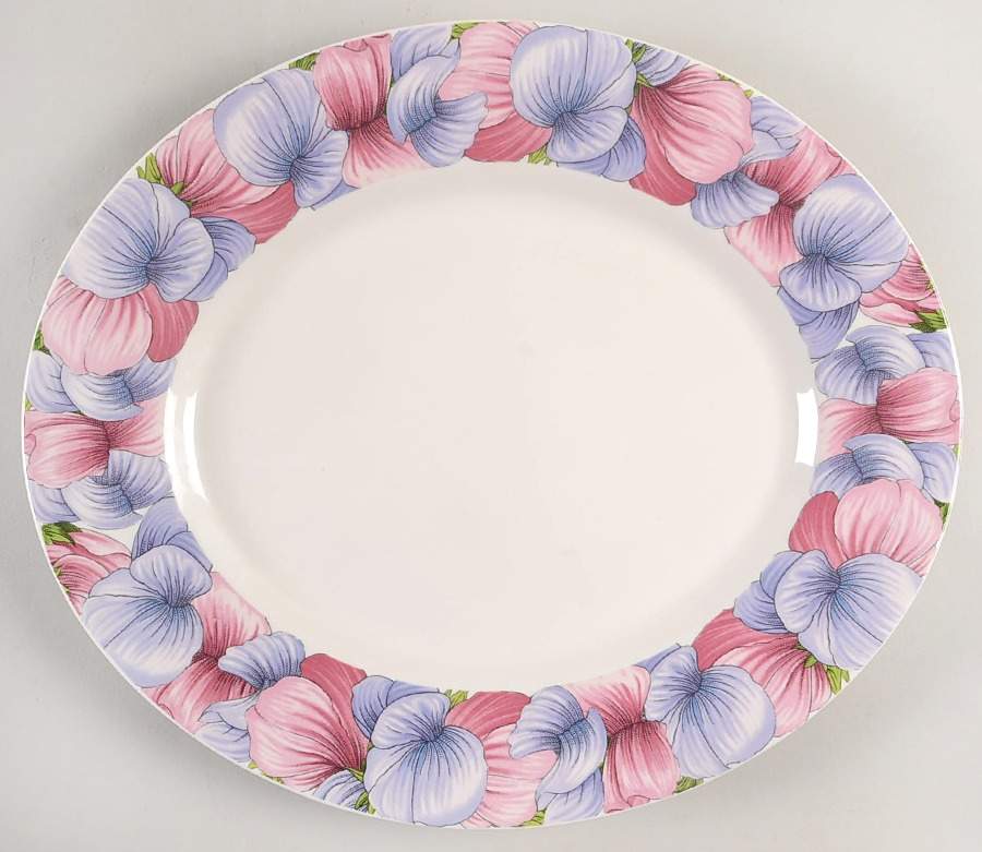 Botanic Blooms 14" Oval Serving Platter by Portmeirion-1