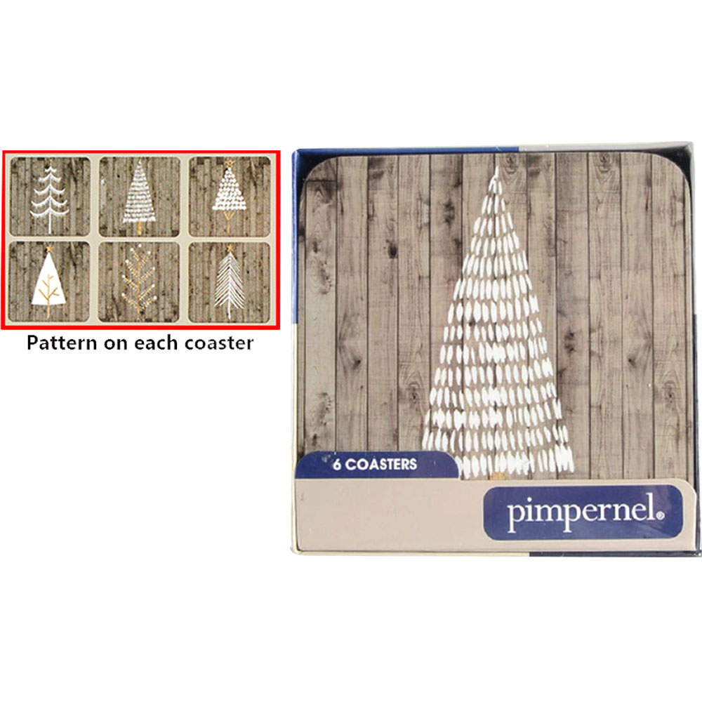 Coasters Square Corkback Coaster - Set of 6 by Pimpernel International-1