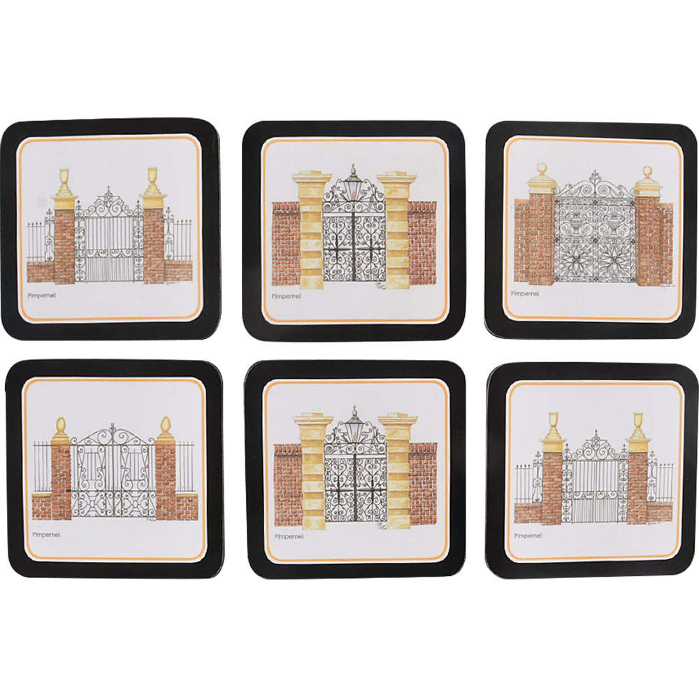 Coasters Square Corkback Coaster - Set of 6 by Pimpernel International-1