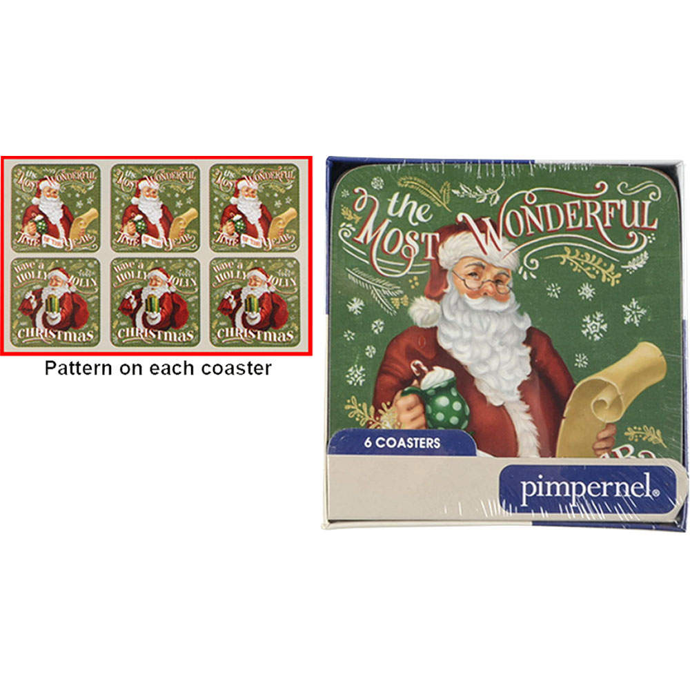 Coasters Square Corkback Coaster - Set of 6 by Pimpernel International-1