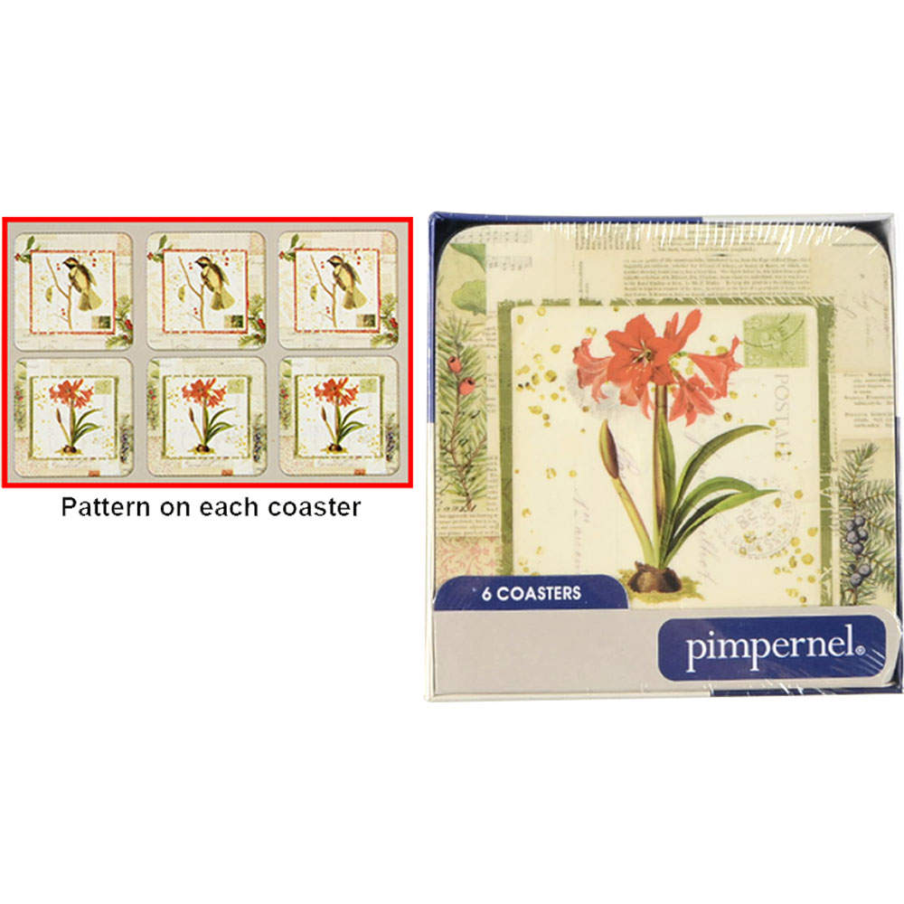 Coasters Square Corkback Coaster - Set of 6 by Pimpernel International-1