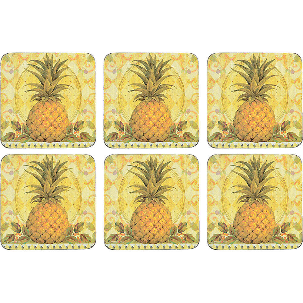 Coasters Square Corkback Coaster - Set of 6 by Pimpernel International-1