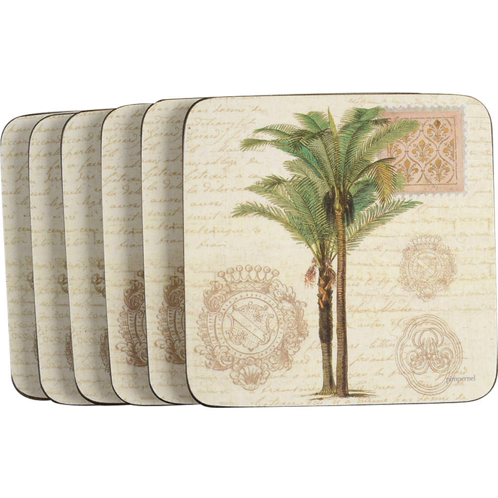 Coasters Square Corkback Coaster - Set of 6 by Pimpernel International-1