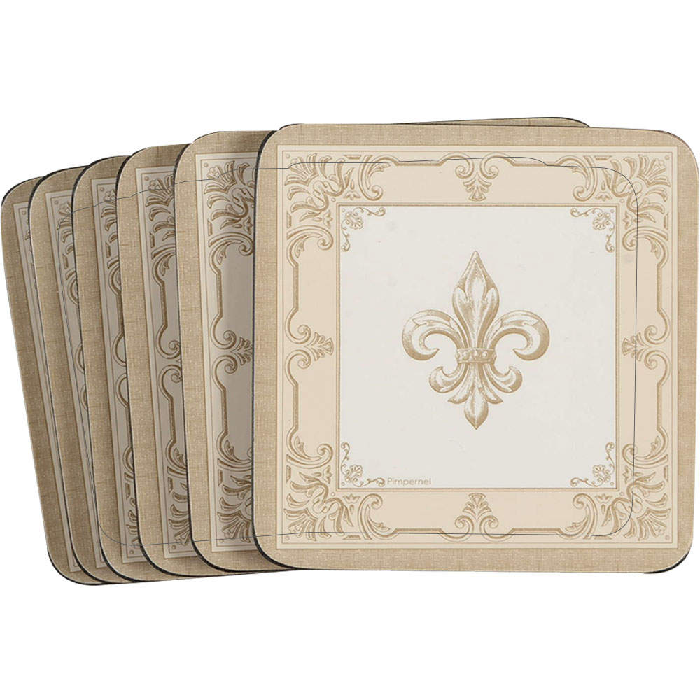 Coasters Square Corkback Coaster - Set of 6 by Pimpernel International-1