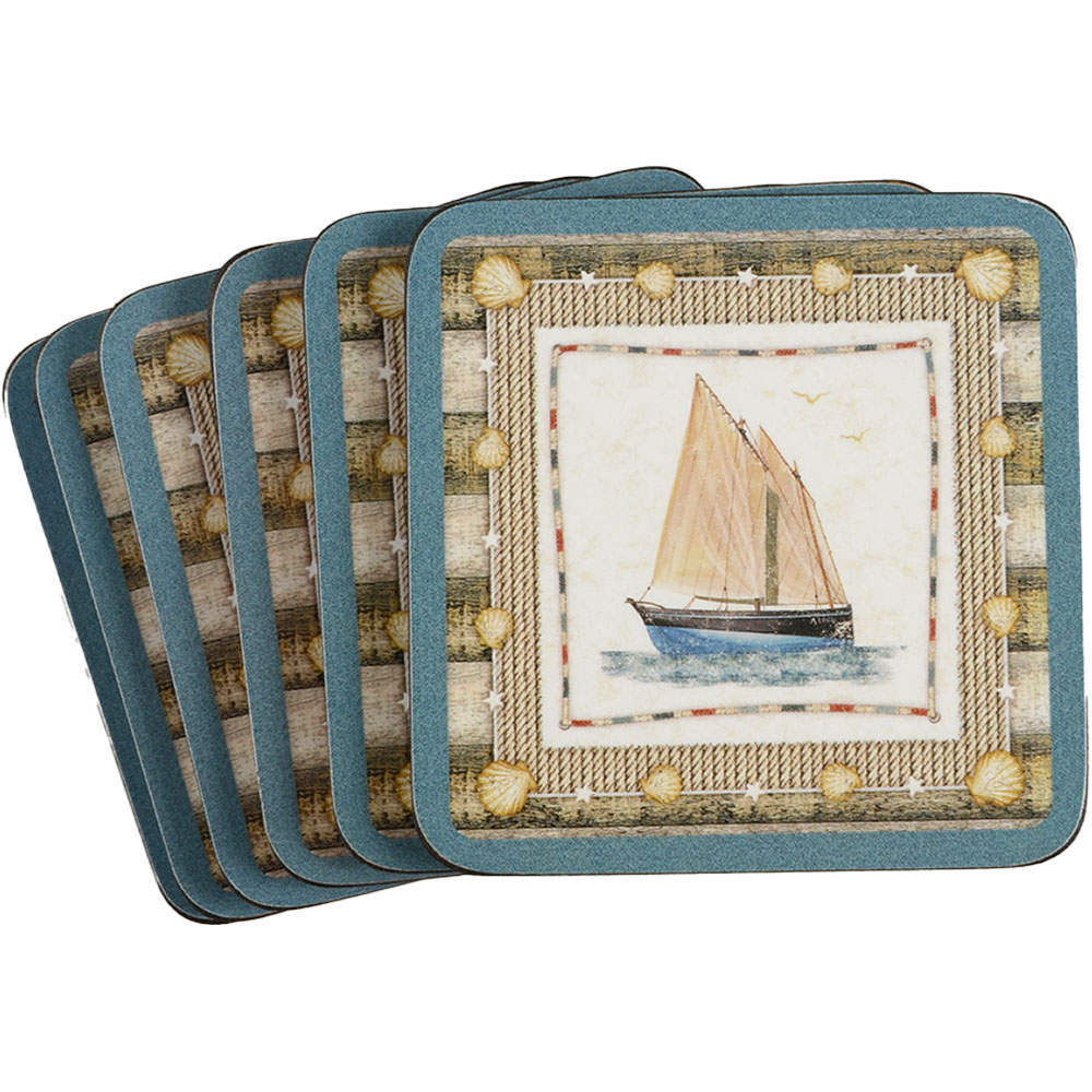 Coasters Square Corkback Coaster - Set of 6 by Pimpernel International-1