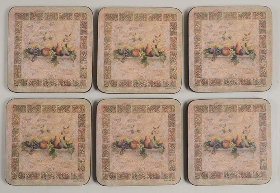 Coasters Square Corkback Coaster - Set of 6 by Pimpernel International-1