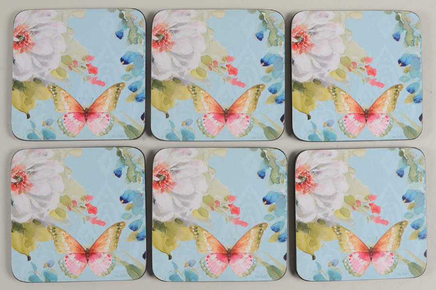 Coasters Square Corkback Coaster - Set of 6 by Pimpernel International-1