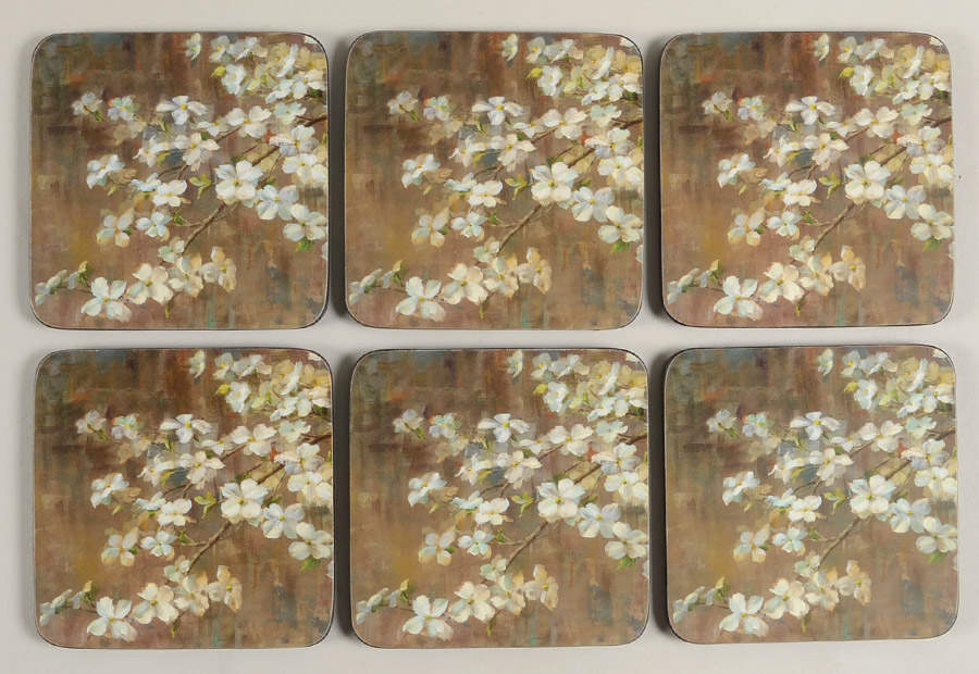 Coasters Square Corkback Coaster - Set of 6 by Pimpernel International-1