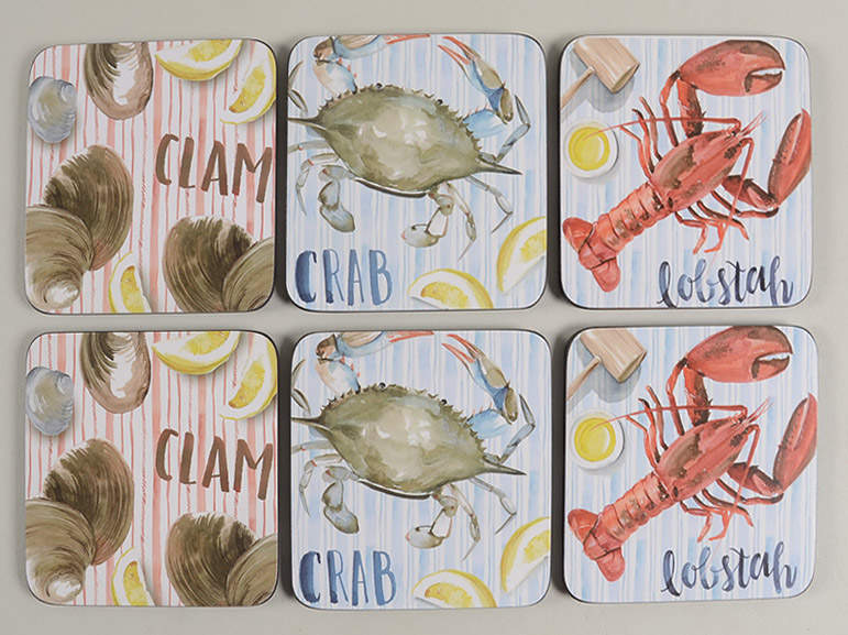 Coasters Square Corkback Coaster - Set of 6 by Pimpernel International-1