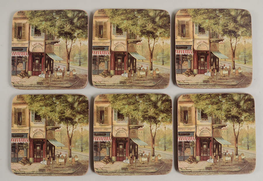 Coasters Square Corkback Coaster - Set of 6 by Pimpernel International-1