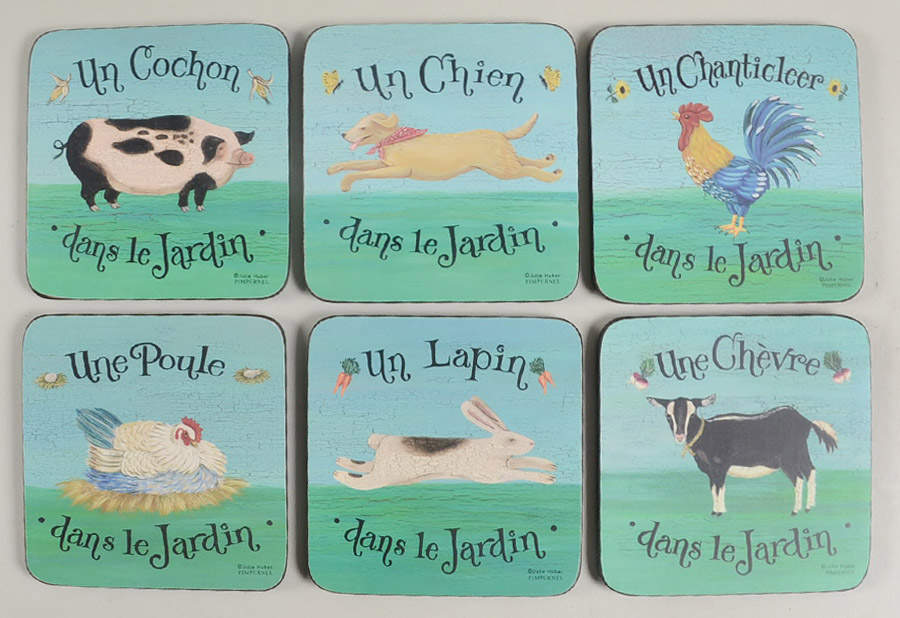 Coasters Square Corkback Coaster - Set of 6 by Pimpernel International-1