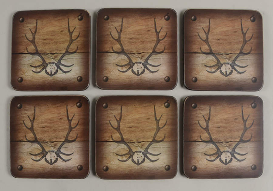 Coasters Square Corkback Coaster - Set of 6 by Pimpernel International-1