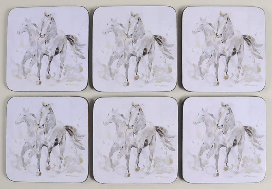 Coasters Square Corkback Coaster - Set of 6 by Pimpernel International-1