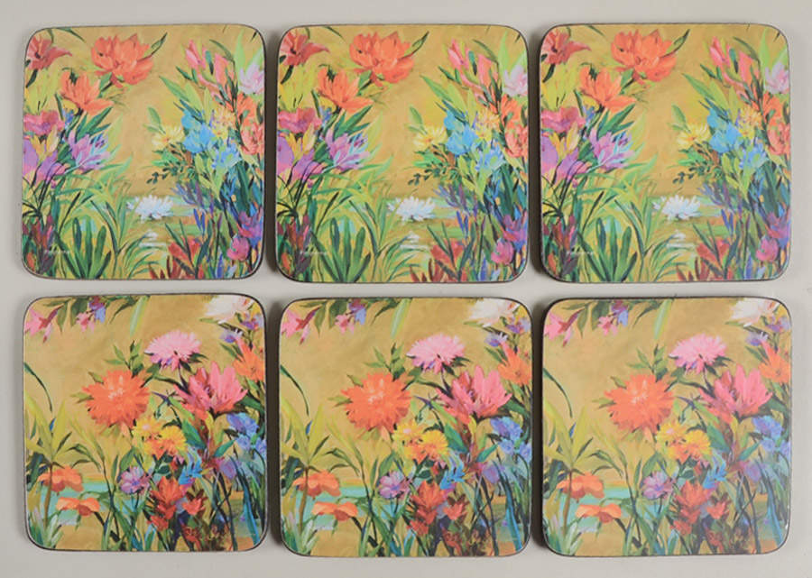 Coasters Square Corkback Coaster - Set of 6 by Pimpernel International-1