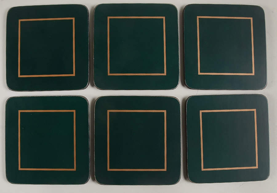 Coasters Square Corkback Coaster - Set of 6 by Pimpernel International-1